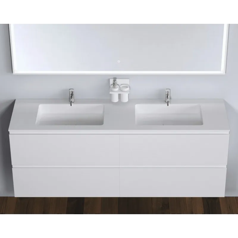 Copenhagen Bath Malmö 160 cm servantskap - med dobbel servant