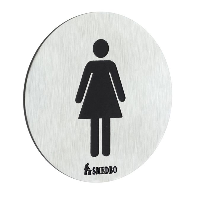 Hovedbilde Smedbo XTRA WC Skilt Dame Selvklebende Matt Rustf