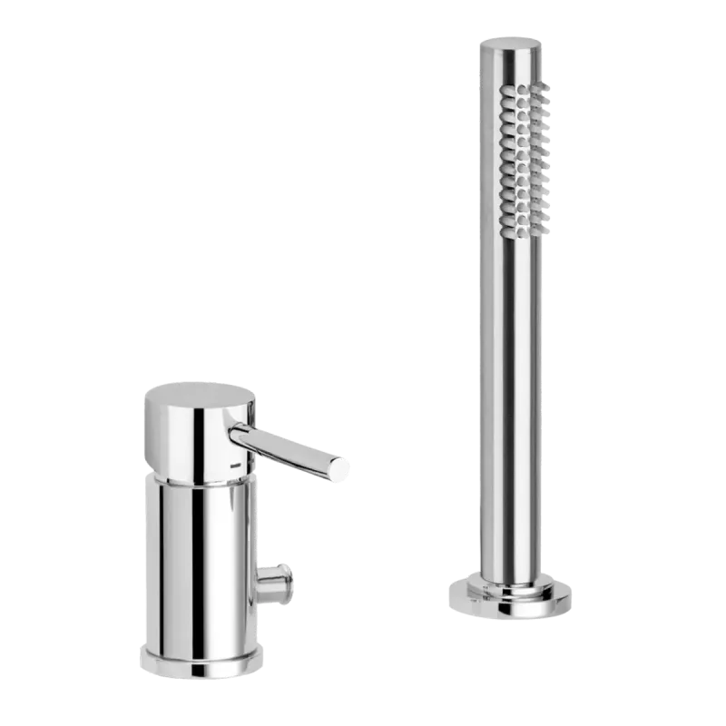 OUTLET: Strømberg Quantum Innebygd Badekar 150x70 cm Carronite, Inkl. Ligro Badekarbatteri m/vannpåfylling via overløp - Krom