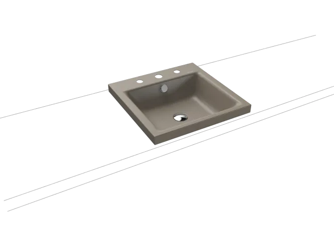 Hovedbilde Kaldewei PURO Mod 3153 Toppmontert Servant, 46x46 cm, Warm Grey 60, 3 ...