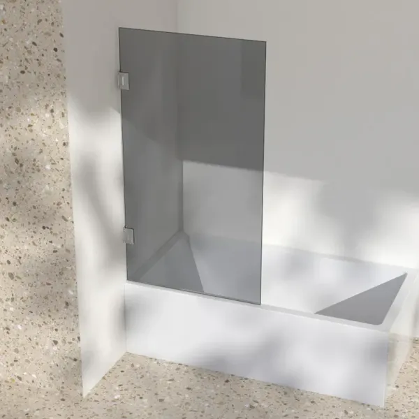 Hovedbilde Scala Bad Silvano Badekarvegg 80x145 cm - Sotet glass