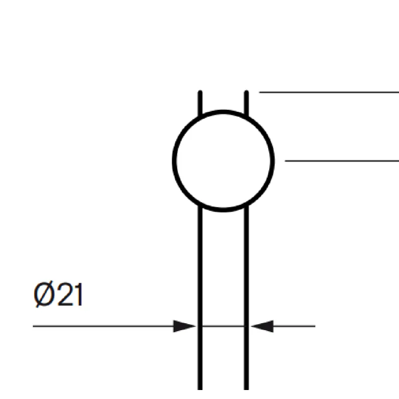 Tapwell ZSAL173 Dusjglider ø21 mm