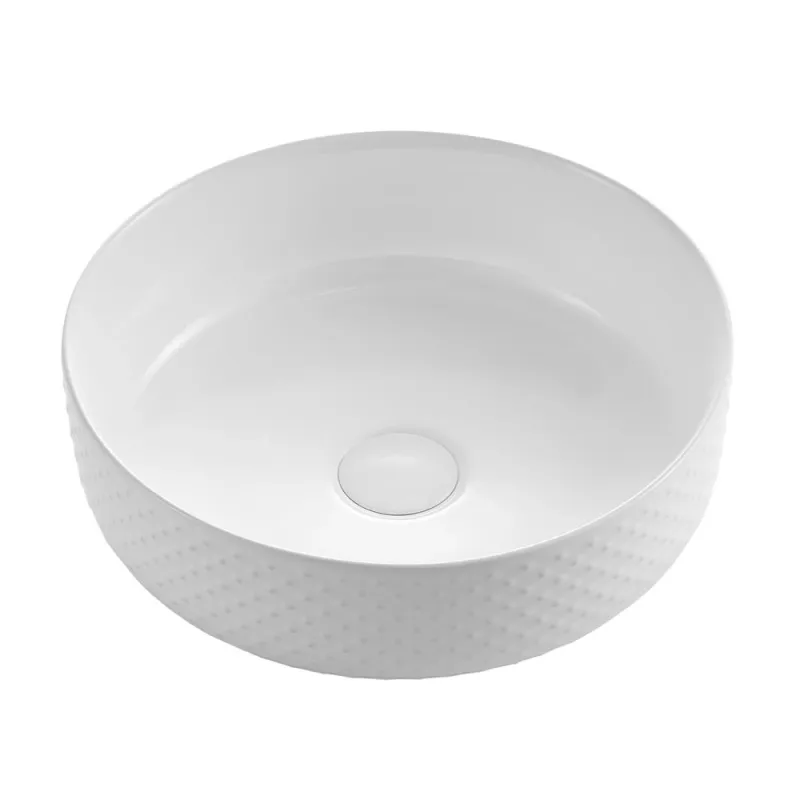 Scala Bad Bianca servant ø35,5 cm toppmontert nupper porselen