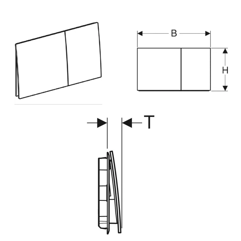 Geberit Sigma 70 betjeningsplate