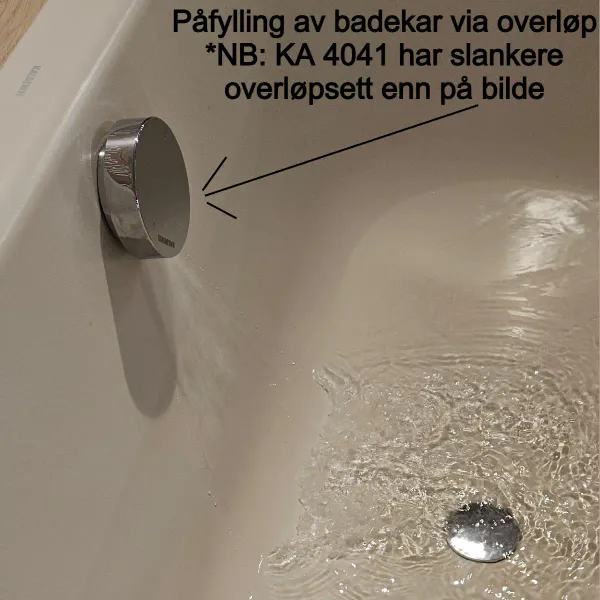 Hovedbilde Kaldewei KA 4041 Av- og overløpssett med vannpåfylling via overløp ...