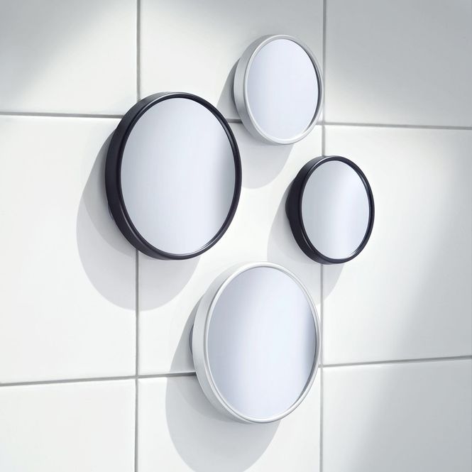 Hovedbilde Smedbo GLOW Sminkespeil X12 Sugekopp 9 cm, Sort