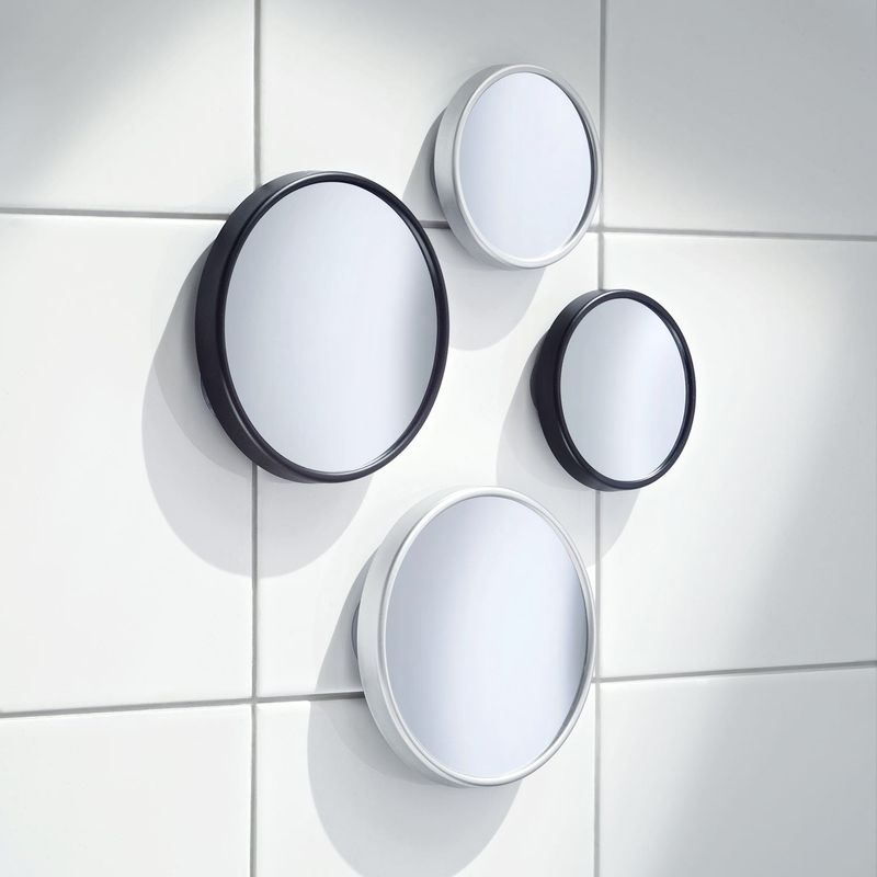 Smedbo GLOW Sminkespeil X12 Sugekopp 9 cm, Sort