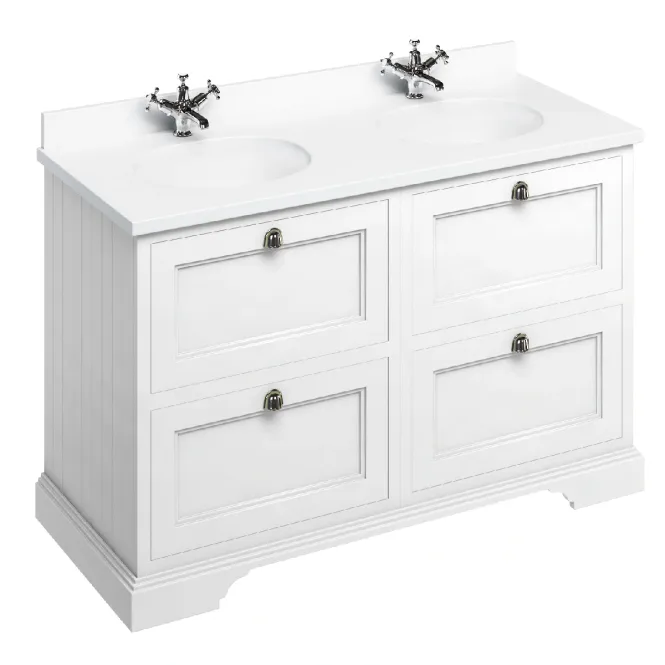 Hovedbilde Burlington servantskap 130x55cm med benkeplate/underlimt servant