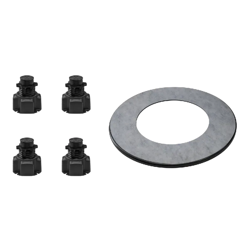 Kaldewei 4 justerbare føtter med støttering for dusjkar laget av SOLIDLITE