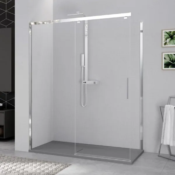 Hovedbilde OUTLET: Novellini Kuadra 2.0 PH+FH Skyvedør med fastfelt 129-131 x ...