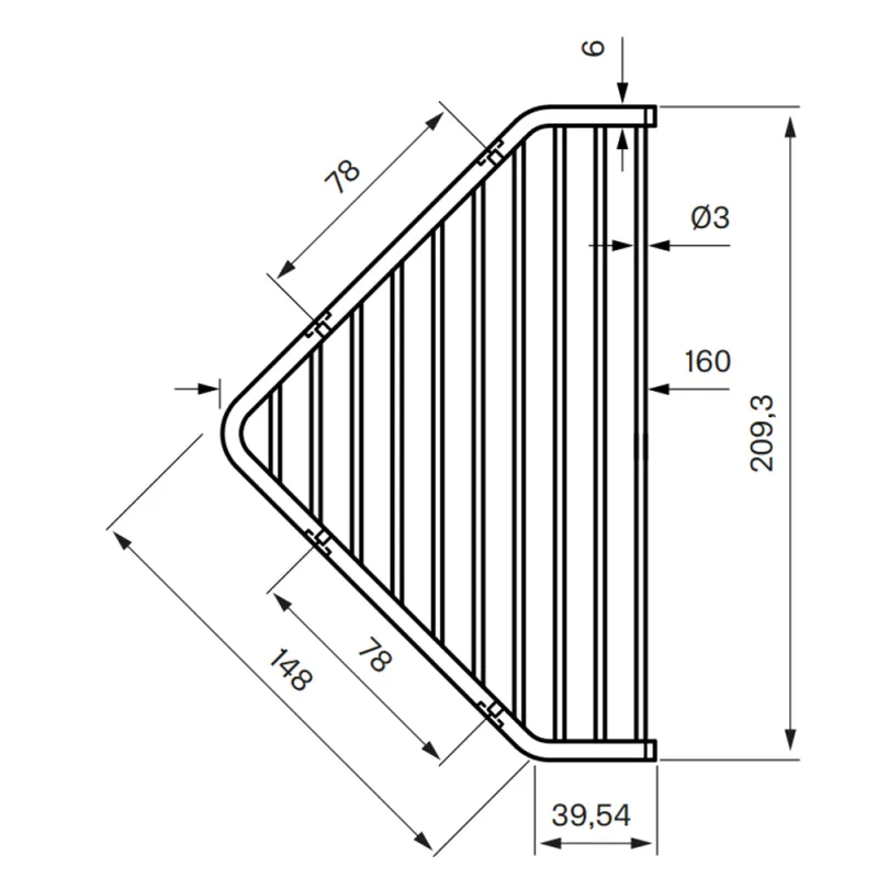 Tapwell TA156 såpehylle