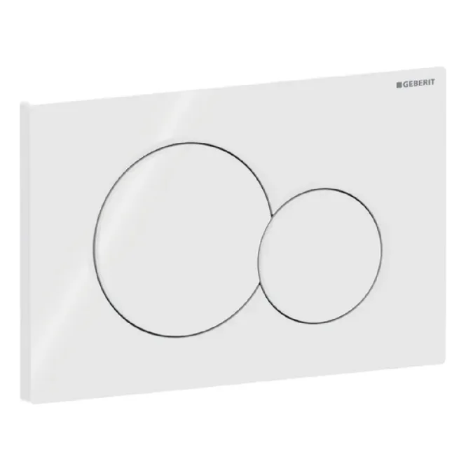 Hovedbilde Geberit Sigma01 Betjeningsplate, rund, dobbeltskyll: Plate, Knapp: ...