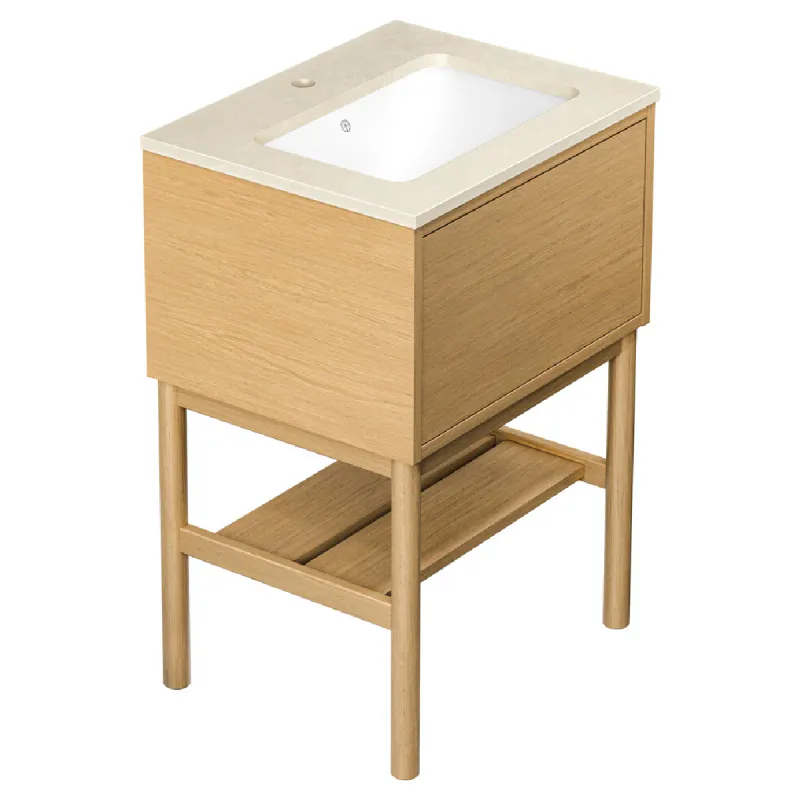 Gustavsberg Ducentic Servantskap 60 cm med Benramme, Beige Royal Benkeplate og Underlimt Servant