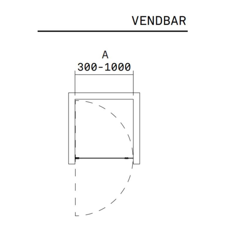 INR ARC 2 Original Dør for Dusjnisje 30-100 cm