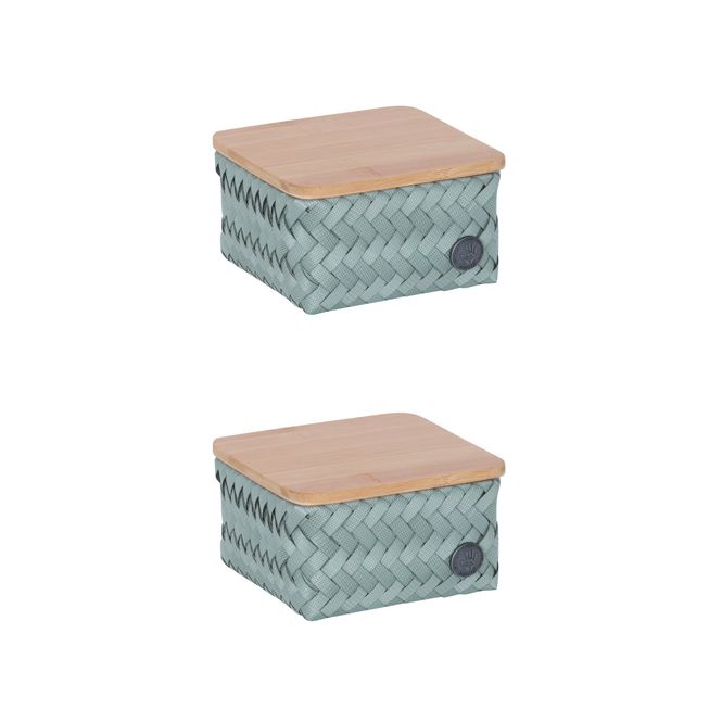 Hovedbilde Handed By Kurv square Eukalyptus mini med bambuslokk