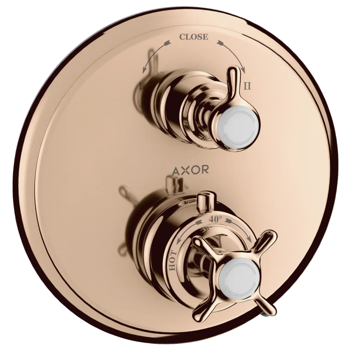 Axor Montreux Innebygd Termostatmodul med kryssgrep og avsperring/vender - 2 uttak