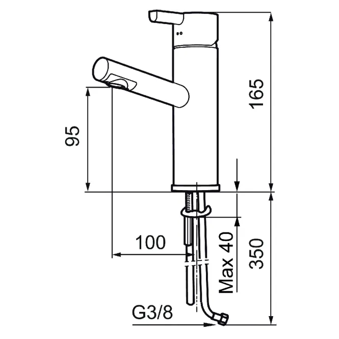 Hovedbilde OUTLET: Mora REXX B5 Servantbatteri - Krom