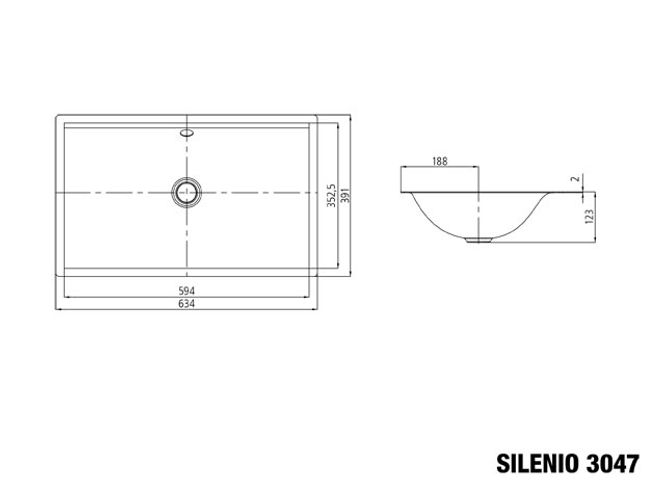 Hovedbilde Kaldewei SILENIO Mod 3047 Underlimt Servant, 63.4x39.1 cm, Cool Grey ...