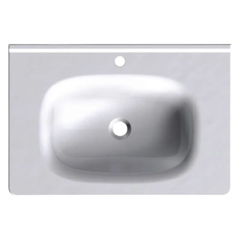 OUTLET: Vedum Flow Møbelservant 77x52 cm - Hvit blank porselen