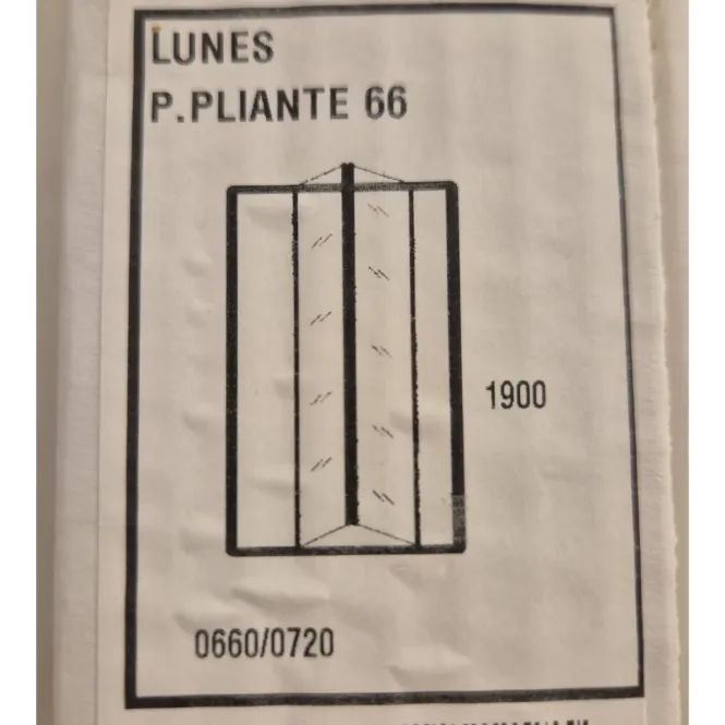 Hovedbilde OUTLET: Novellini Lunes Foldedør For Dusjnisje 66-72 cm Blank/Klart