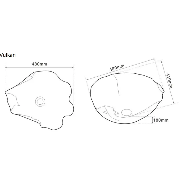 Hovedbilde Scala Bad Handmade ART Vulkan Toppmontert Servant 48x41 cm