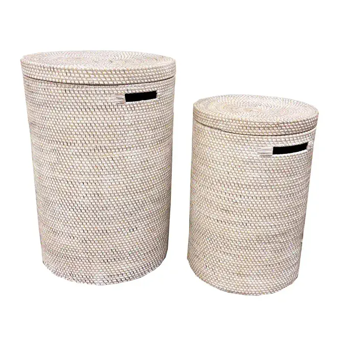 Hovedbilde Lombok White Wash Kleskurv med innfelt håndtak