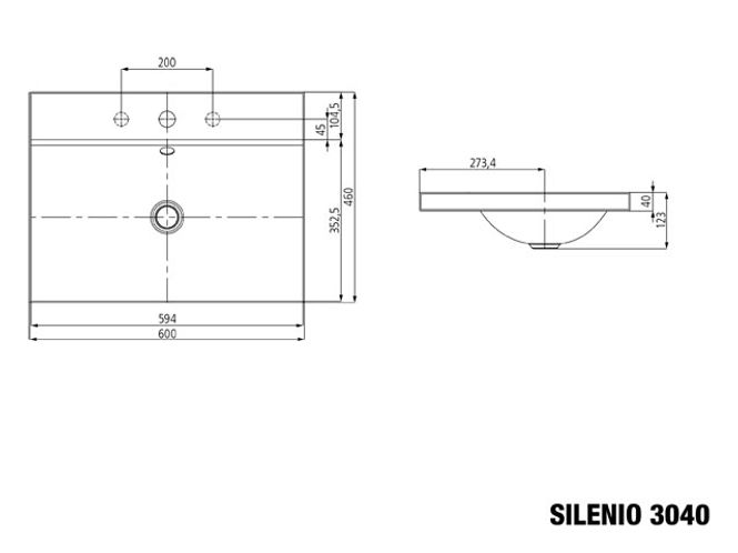 Hovedbilde Kaldewei SILENIO Toppmontert Servant Mod 3040 60x46 cm, Black Matt ...