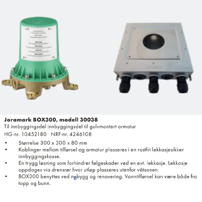 Hovedbilde Joramark BOX300 Sikkerhetsboks - For Hansgrohe 10452180