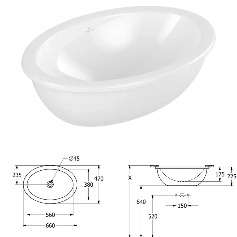 Villeroy & Boch Loop & Friends 56x38 cm servant - underlimt
