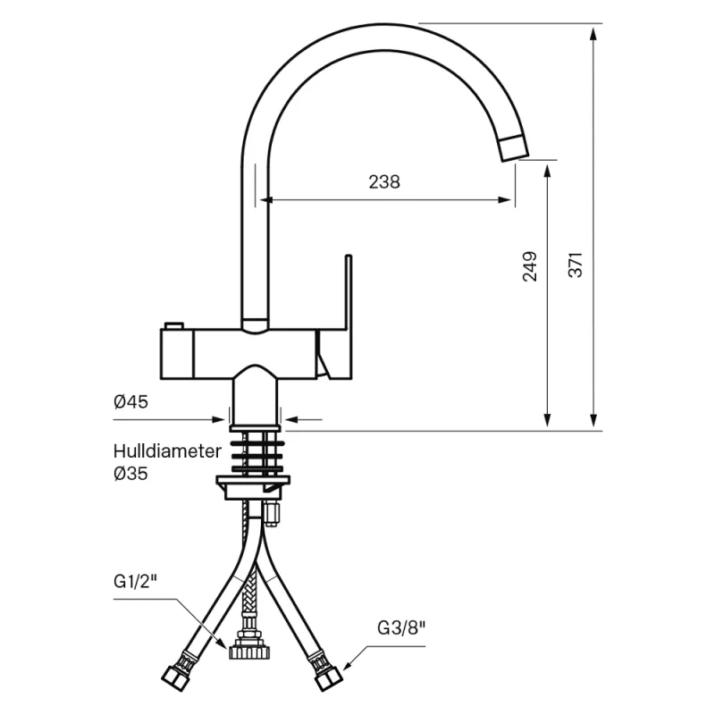 Tapwell RIN184 kjøkkenbatteri