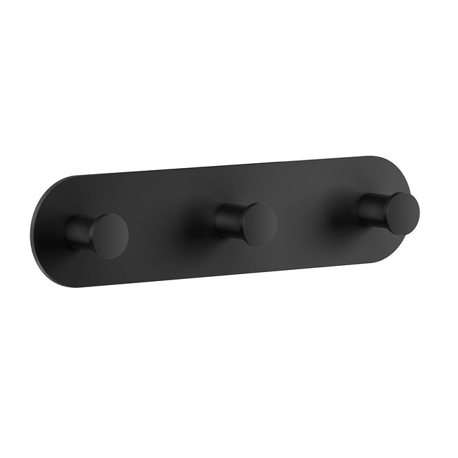 Hovedbilde Smedbo DOT Kroklist, 3 kroker, Selvklebende, Lengde 195 mm, Sort