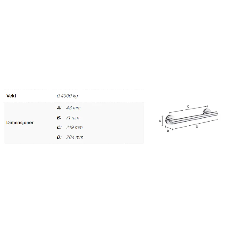 Smedbo Home badekarhåndtak