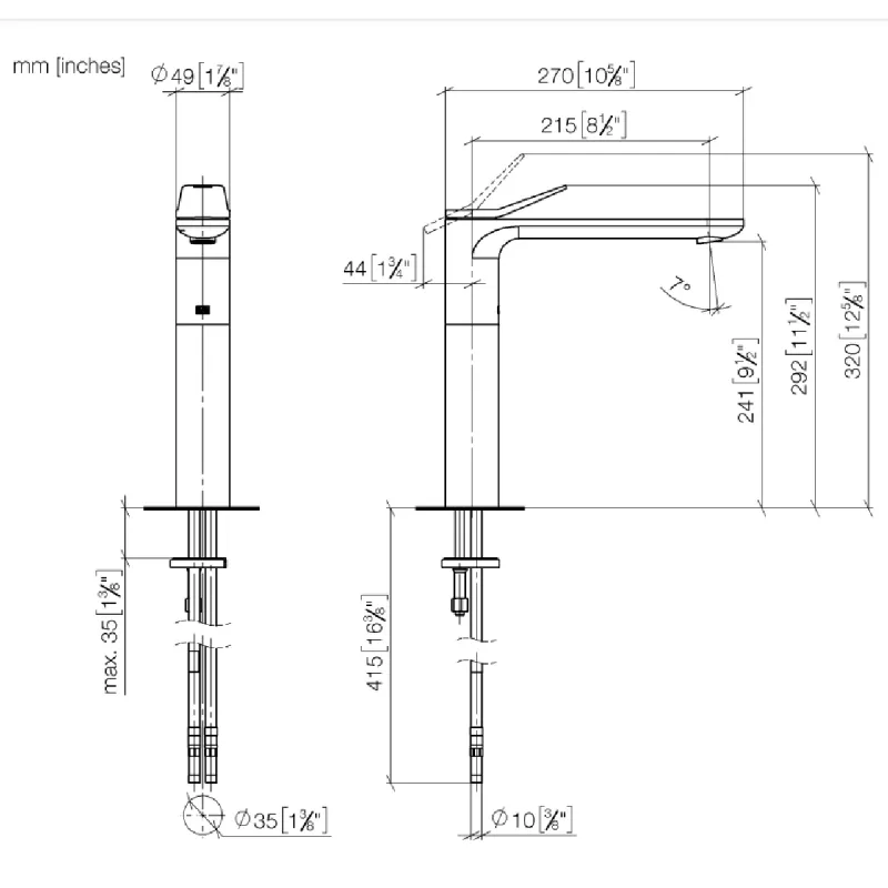 Dornbracht LISSÉ servantbatteri høy