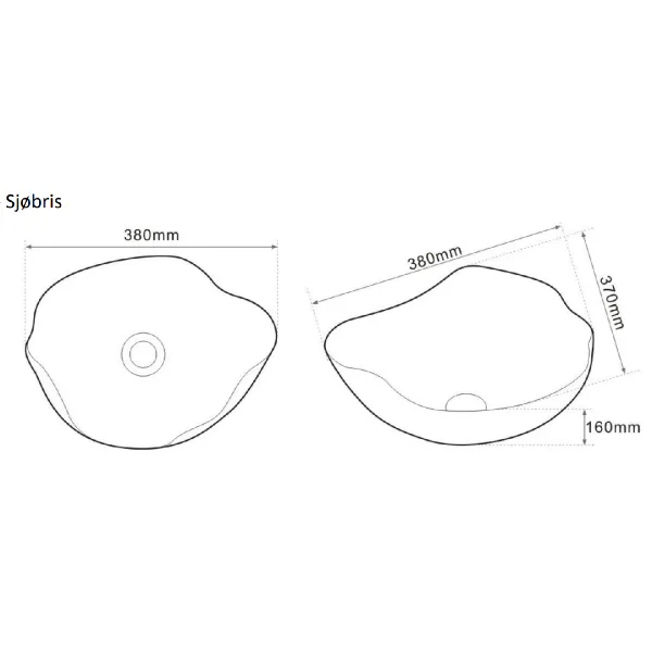 Hovedbilde Scala Bad Handmade ART Sjøbris Toppmontert Servant 38.5x37 cm