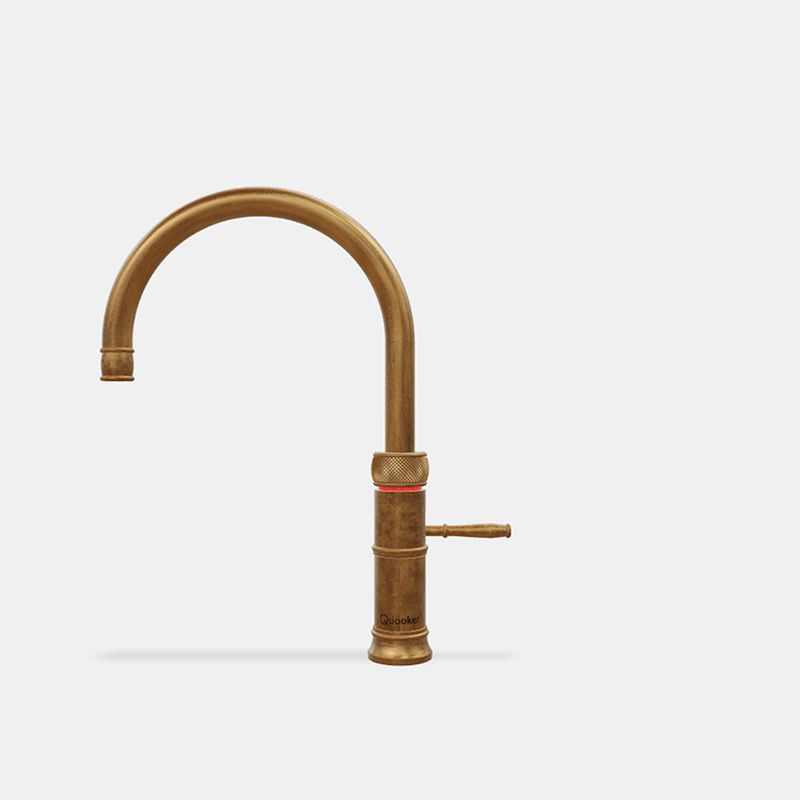 Quooker Classic Fusion Round aldret messing