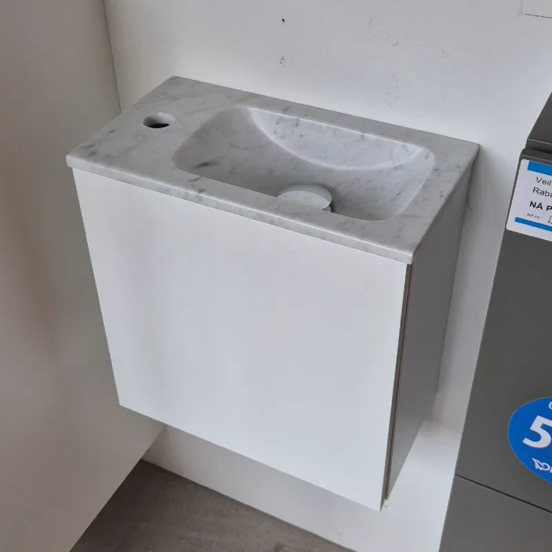 OUTLET: Sanibell INK 40x22 cm Baderomsmøbel Marmor/Hvit - Utstilling