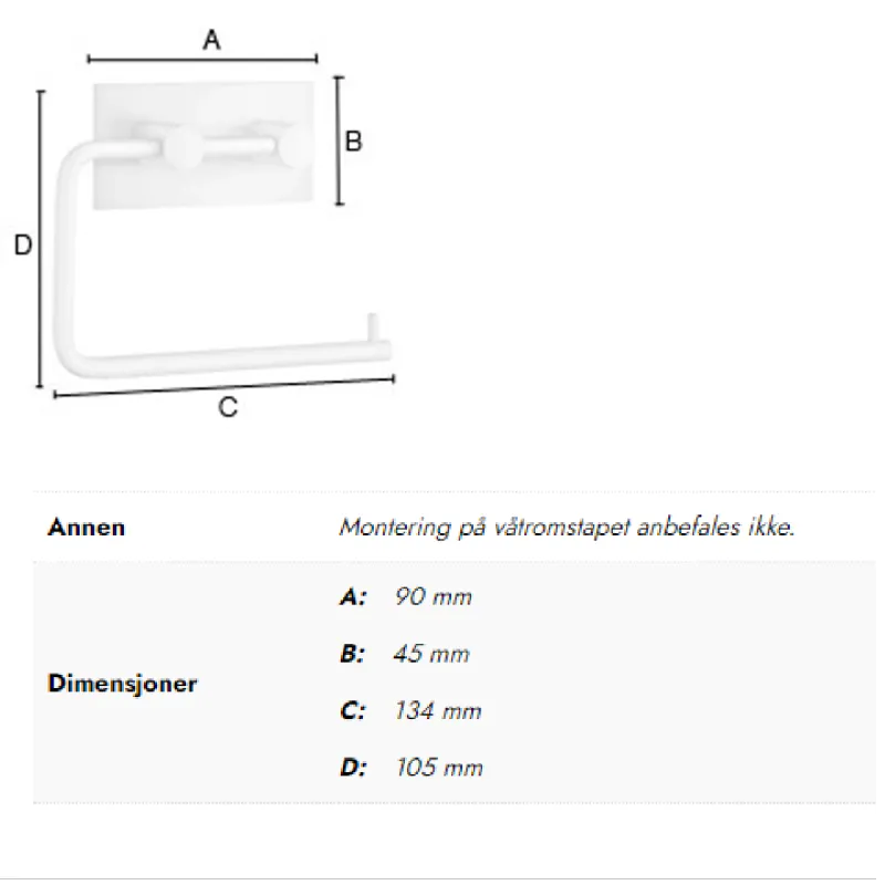 Beslagsboden toalettpapirholder