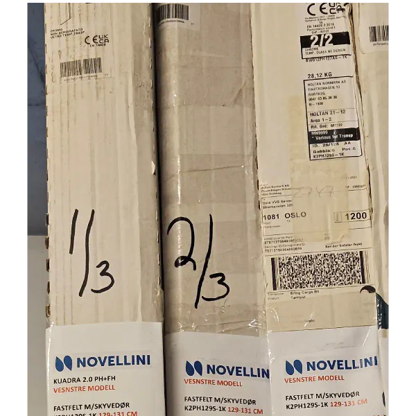 Hovedbilde OUTLET: Novellini Kuadra 2.0 PH+FH Skyvedør med fastfelt 129-131 x ...