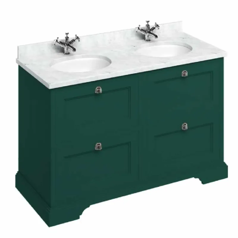 Burlington servantskap 130x55cm med benkeplate/underlimt servant