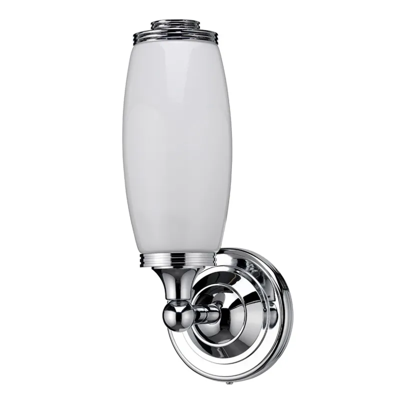 Burlington Rund tubeformet vegglampe med LED-lys - Krom/frostet 