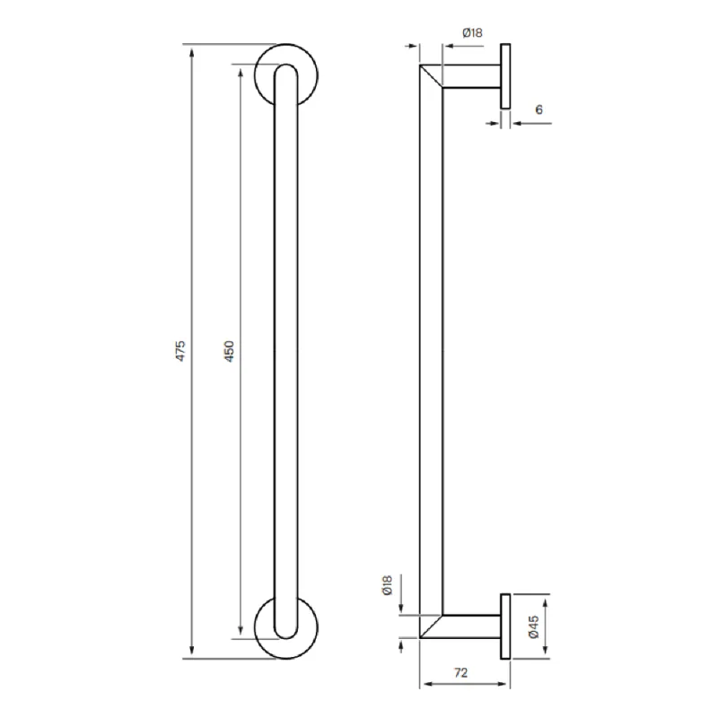 Tapwell TA211 håndklestang