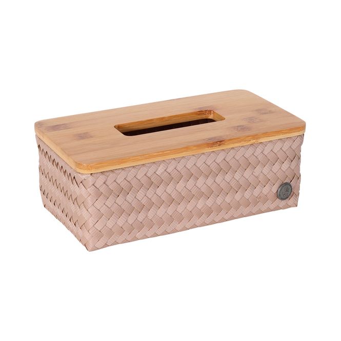 Hovedbilde Handed By Tissue box rectangular caffè latte med bambuslokk