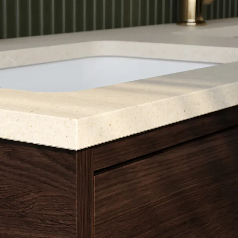 Gustavsberg Ducentic Servantskap 100 cm med Benramme, Beige Royal Benkeplate og Underlimt Servant