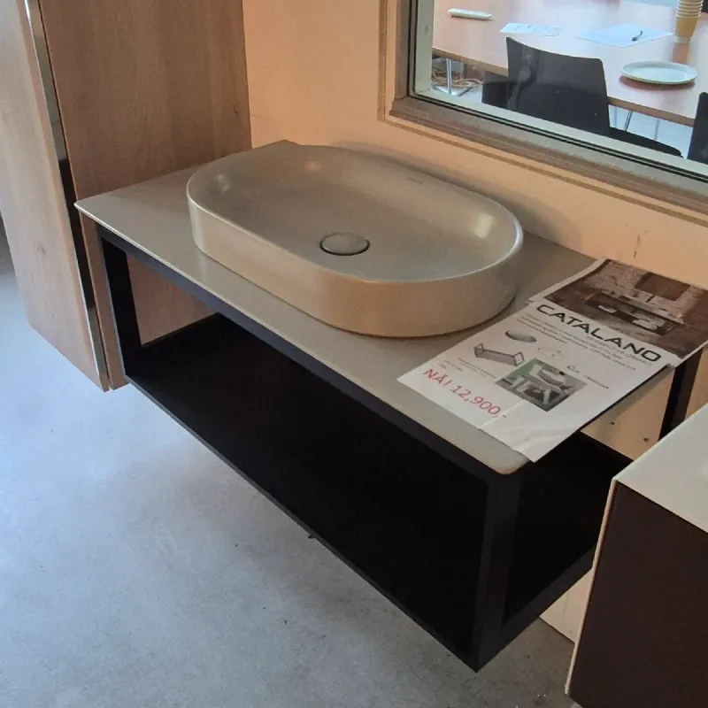 OUTLET: Catalano Horizon 100 cm Baderomsmøbel Sement/Sort - Utstilling