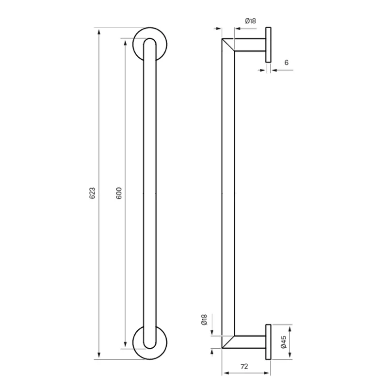 Tapwell TA212 håndklestang