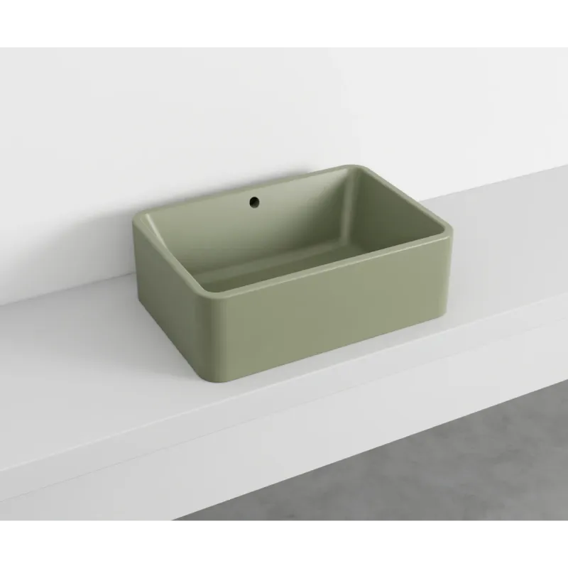 Cielo Shui Comfort rektangulær servant 60x42 cm toppmontering