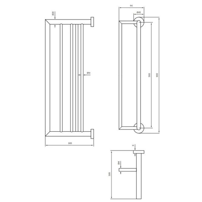 Hovedbilde Tapwell TA814 håndklehylle