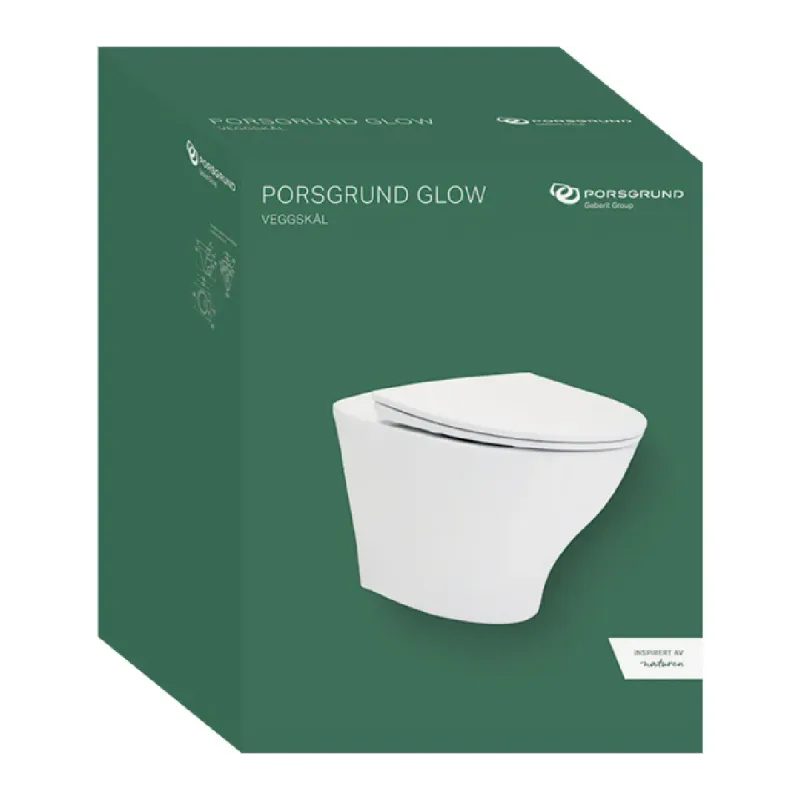 Porsgrund Glow 66 Rimfree Vegghengt Toalett