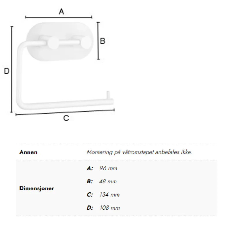 Beslagsboden toalettpapirholder