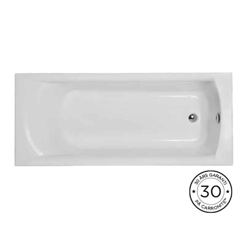 Strømberg Delta badekar 140/150/170/180 cm innebygd/nisje/hjørne